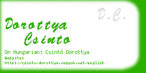 dorottya csinto business card